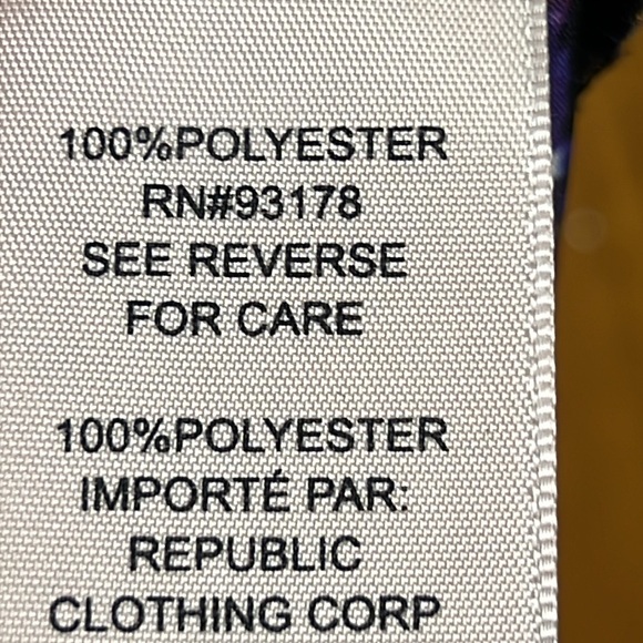 Women's Size XL Button-Down Shirt Black with Purple Print - Picture 5 of 7